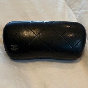 CHANEL Black Quilted Glasses Case
